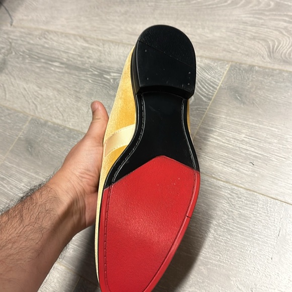 Loafers Canary Yellow with red bottoms  brand new multiple sizes available - Picture 6 of 6